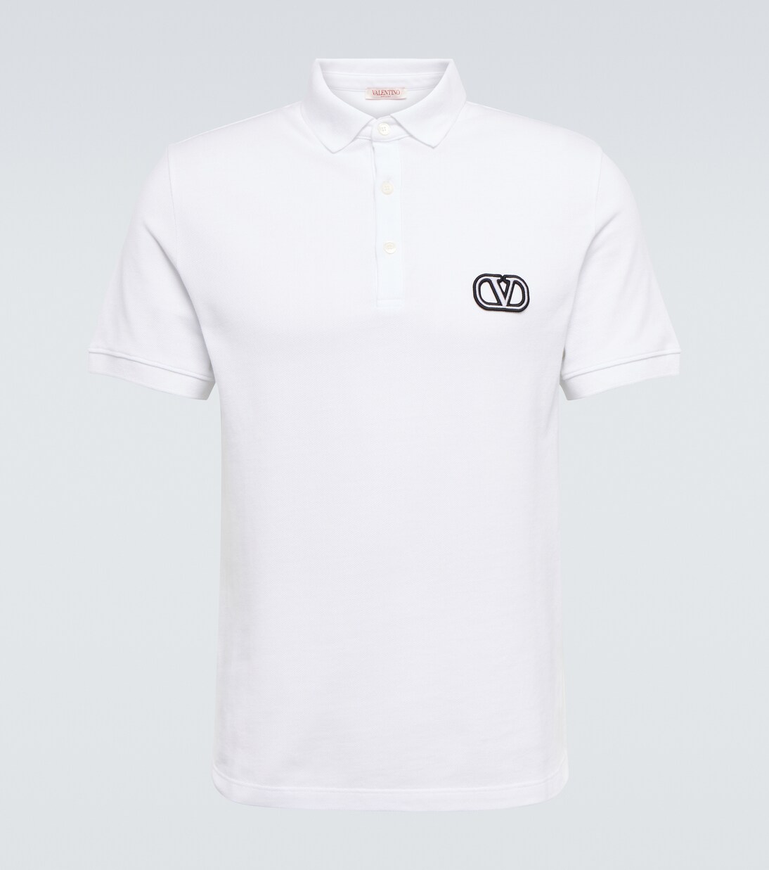 Polo de piqué de algodón con VLogo | Valentino