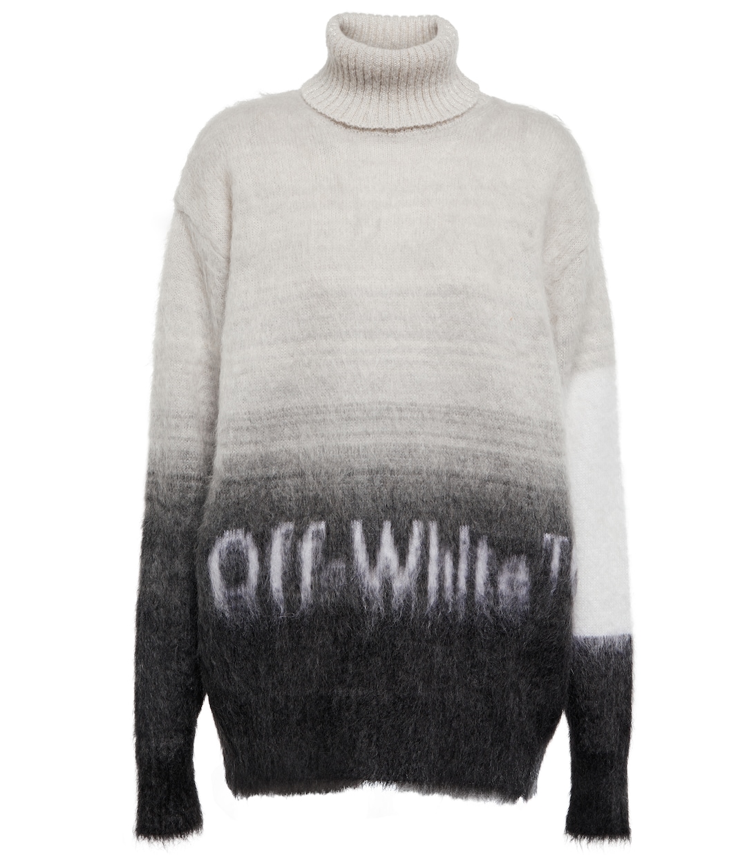 Dégradé printed mohair-blend sweater | Off-White