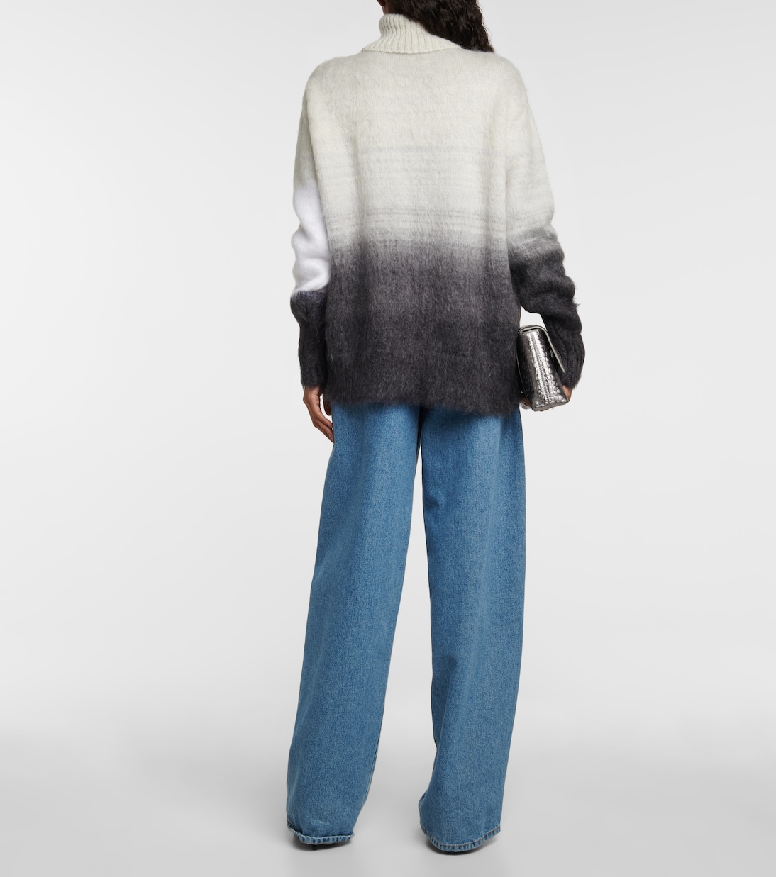 Dégradé printed mohair-blend sweater | Off-White