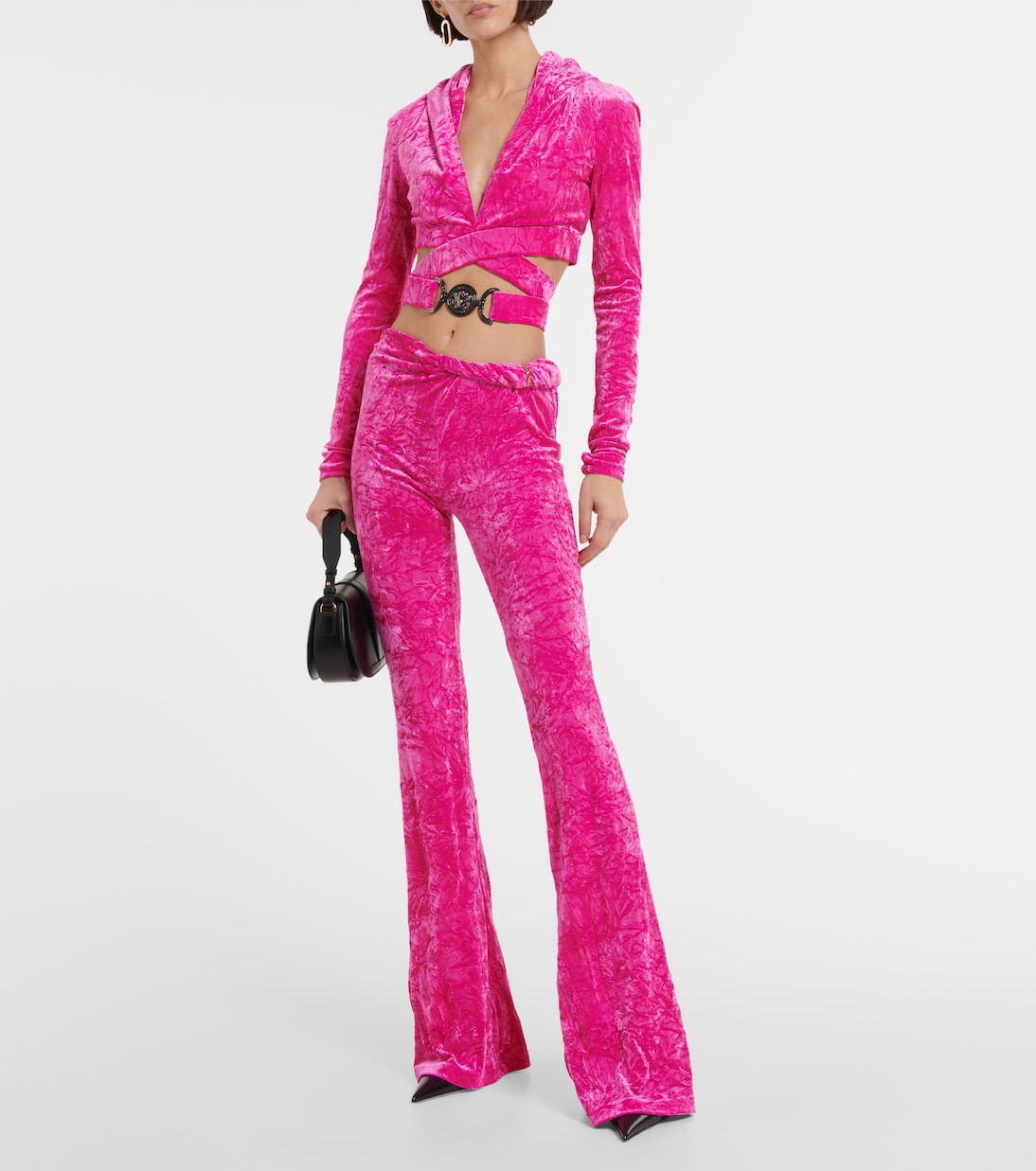 Pantaloni flared in velluto | Versace