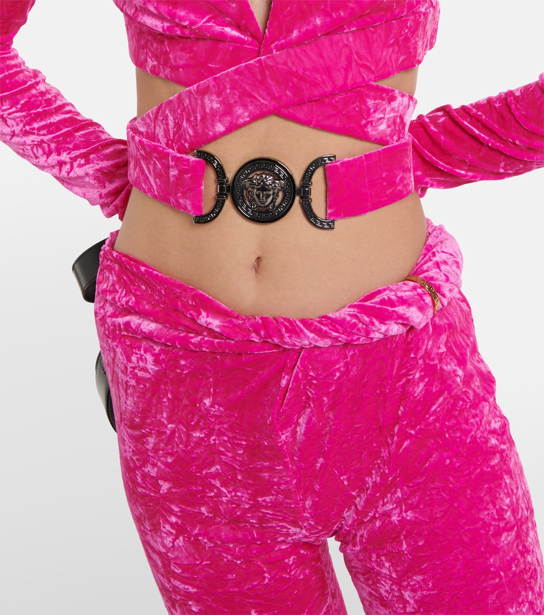 Pantaloni flared in velluto | Versace