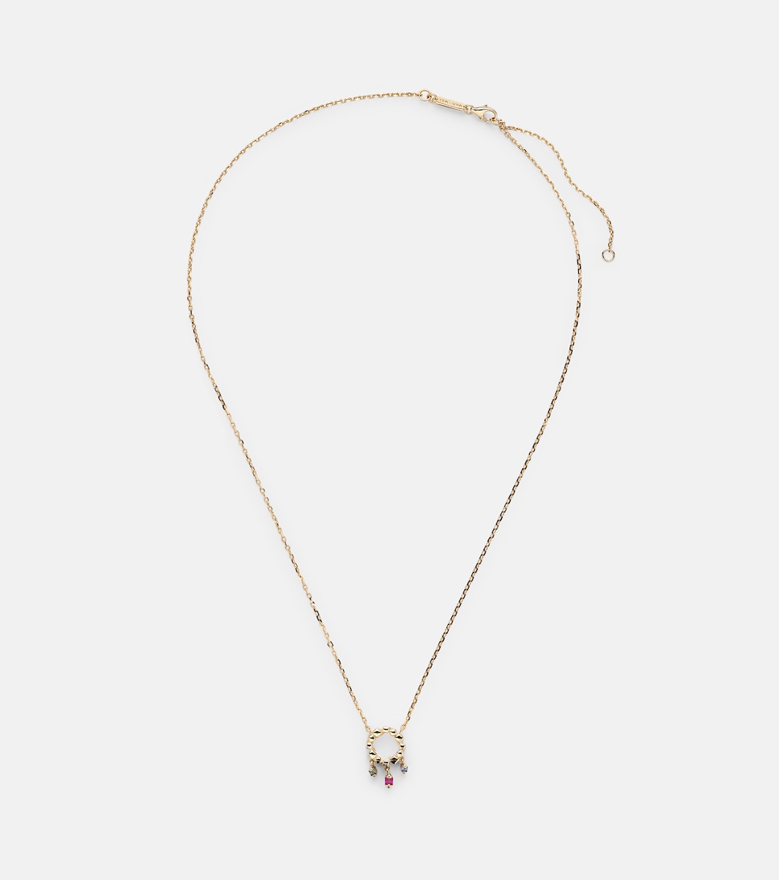 Collana in oro 18kt con zaffiri, design moderno per giovani trendsetter