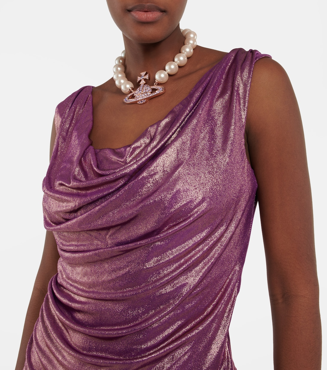Draped metallic lamé minidress | Vivienne Westwood