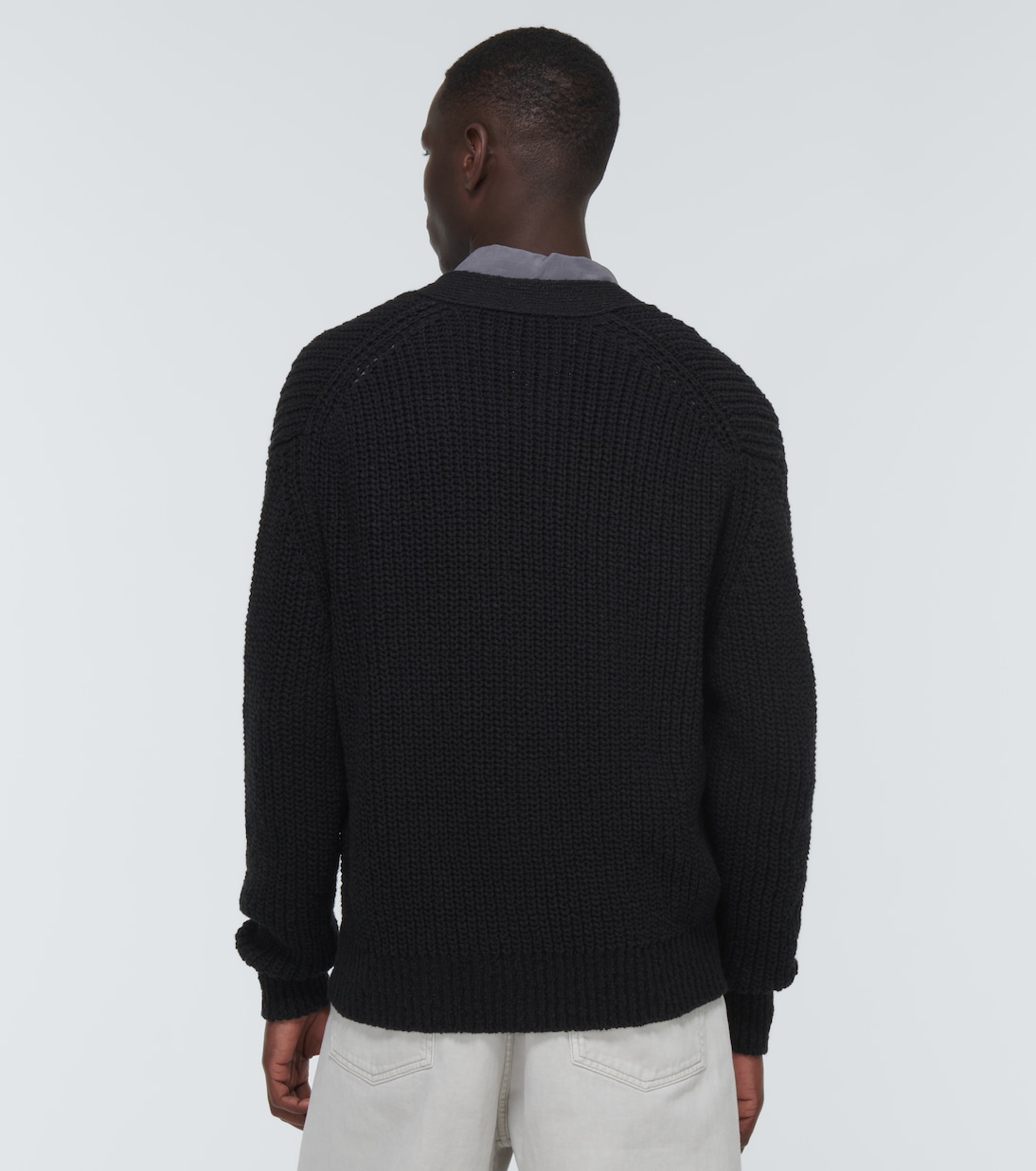 Cardigan in maglia a coste di cotone | Lemaire