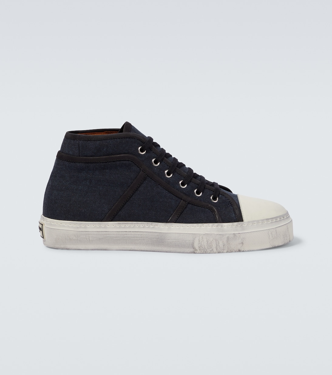 Sneakers in denim con pelle | Dolce&Gabbana