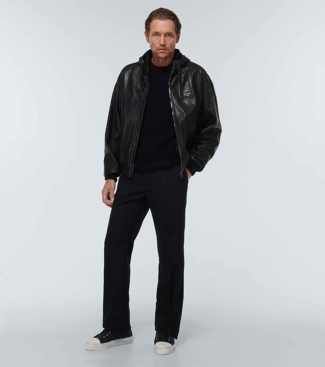 Sneakers in denim con pelle | Dolce&Gabbana
