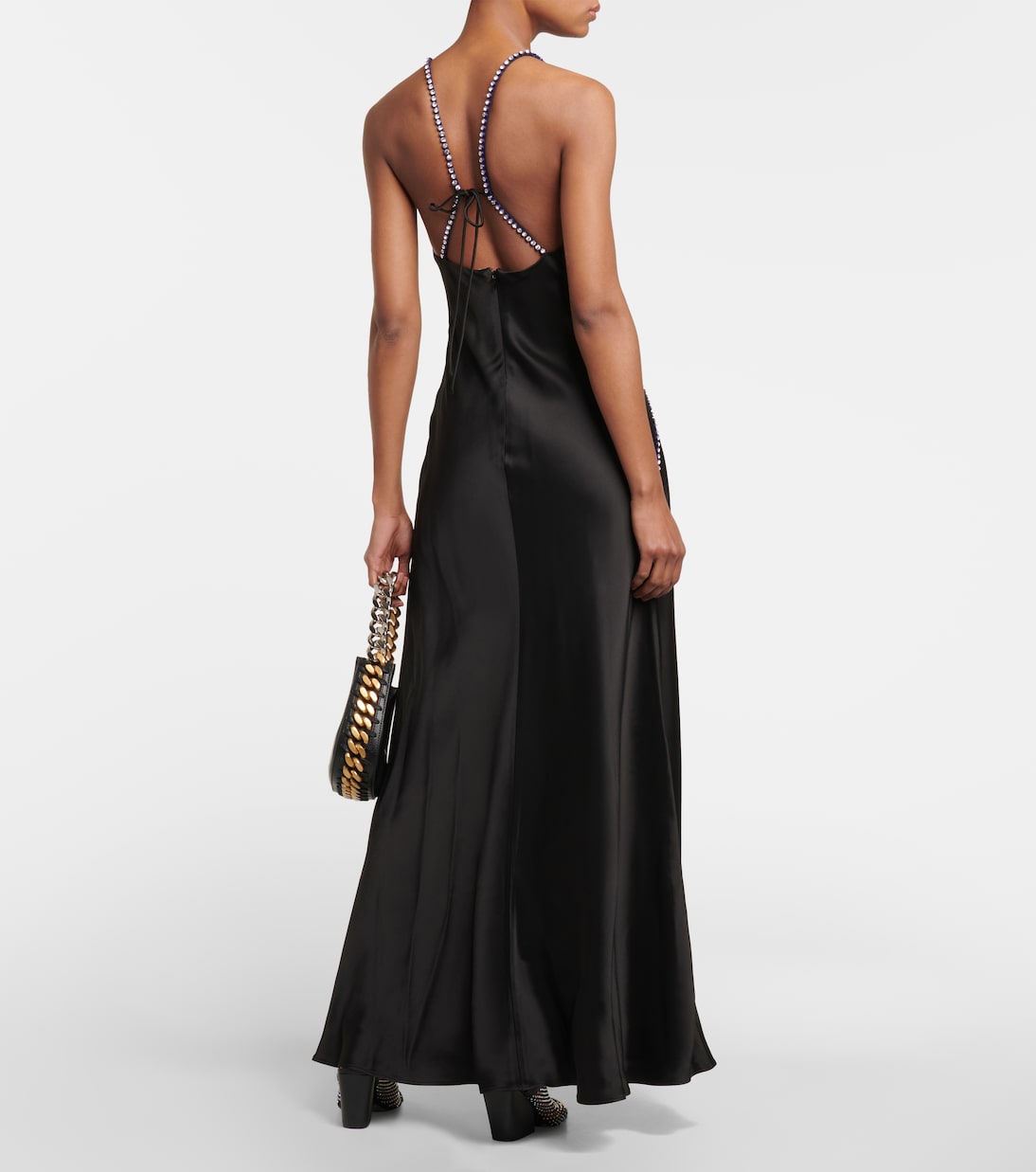 Crystal-embellished satin gown | Stella McCartney
