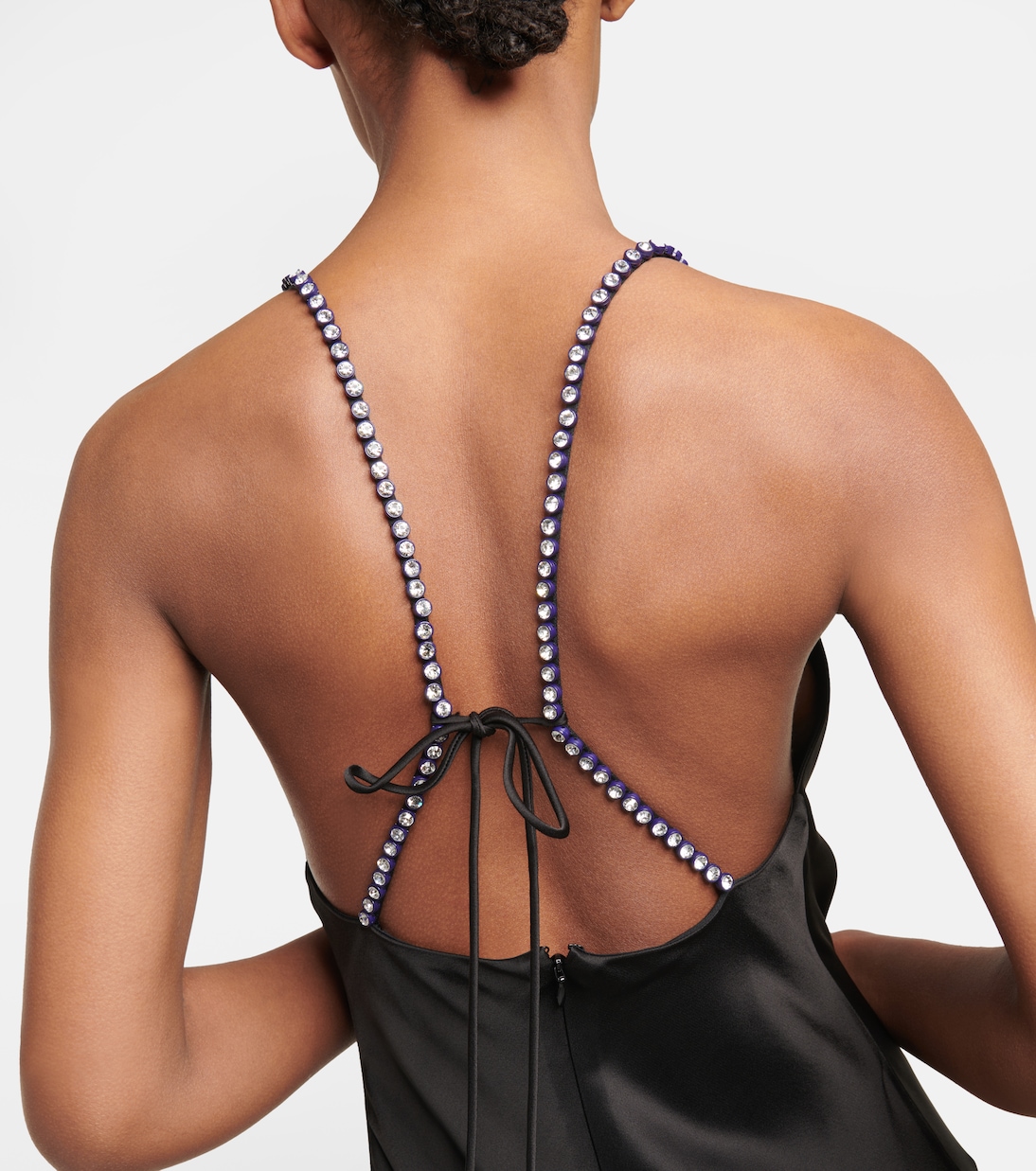 Crystal-embellished satin gown | Stella McCartney