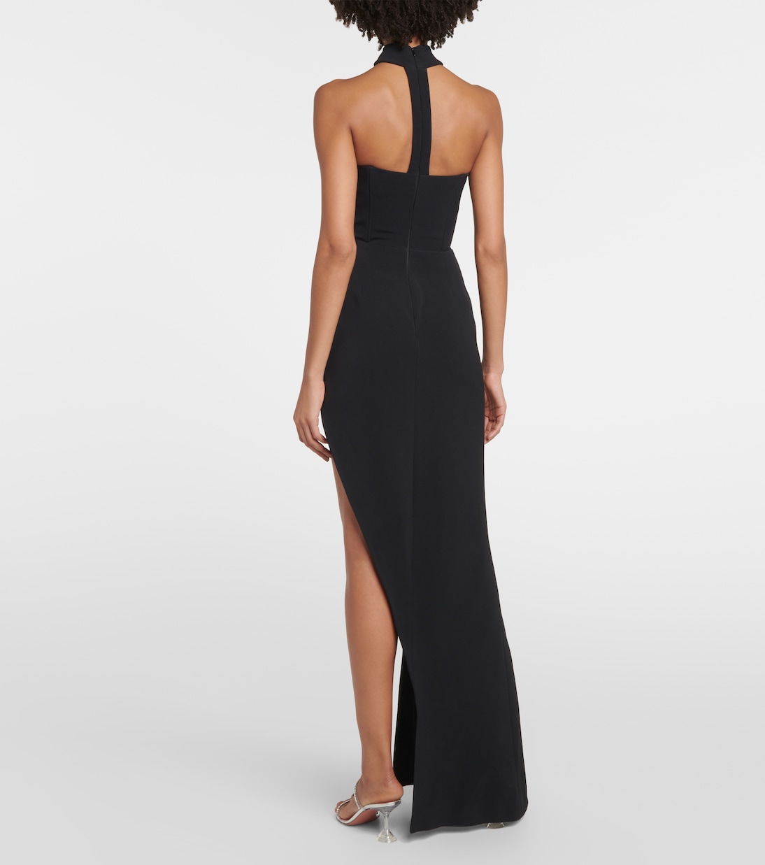 Crystal-embellished asymmetric gown | David Koma