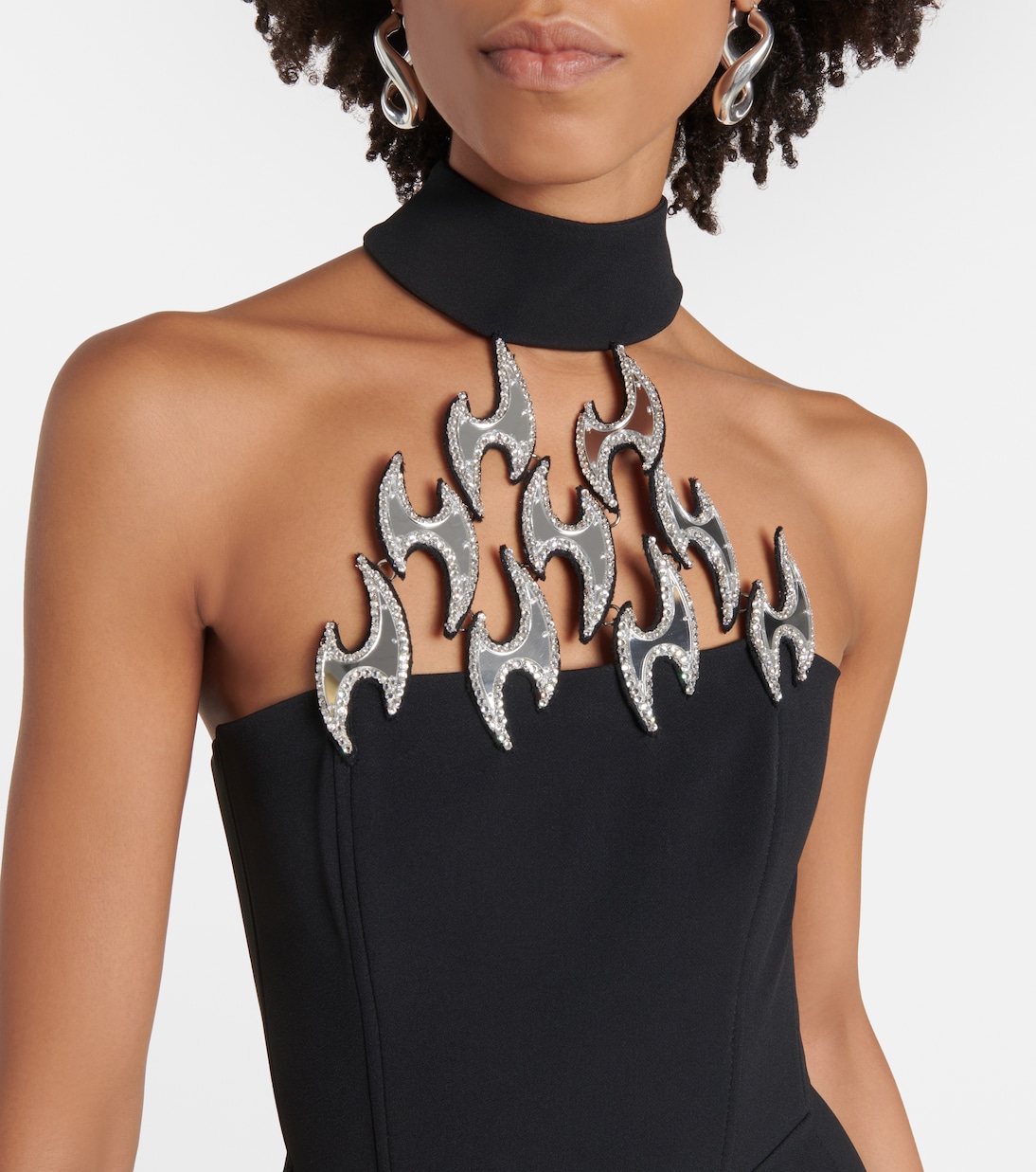 Crystal-embellished asymmetric gown | David Koma