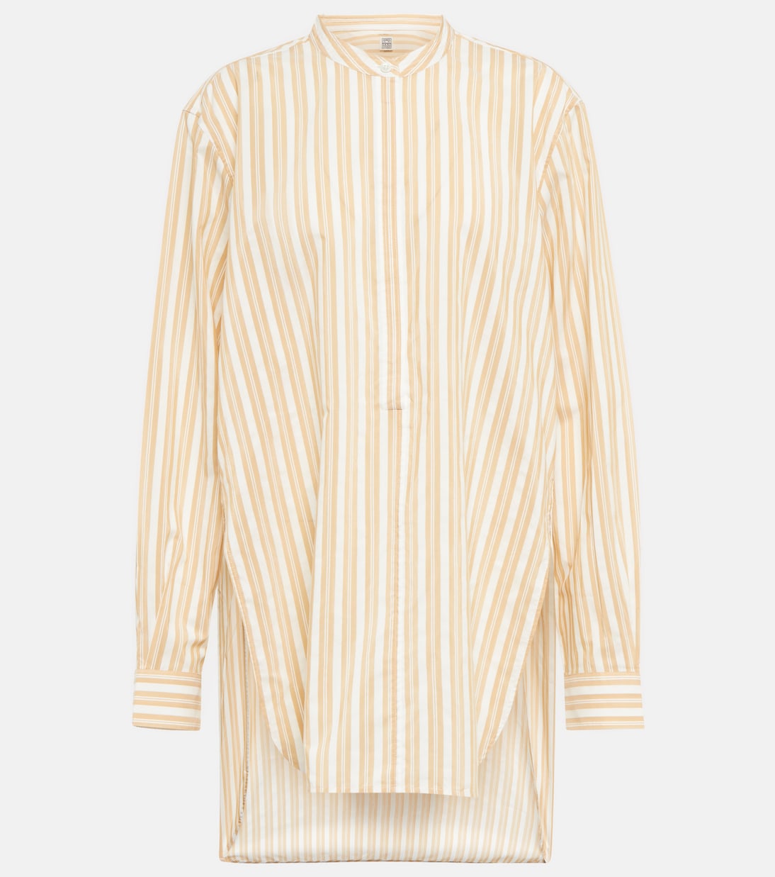Chemise rayée en coton et soie | Toteme