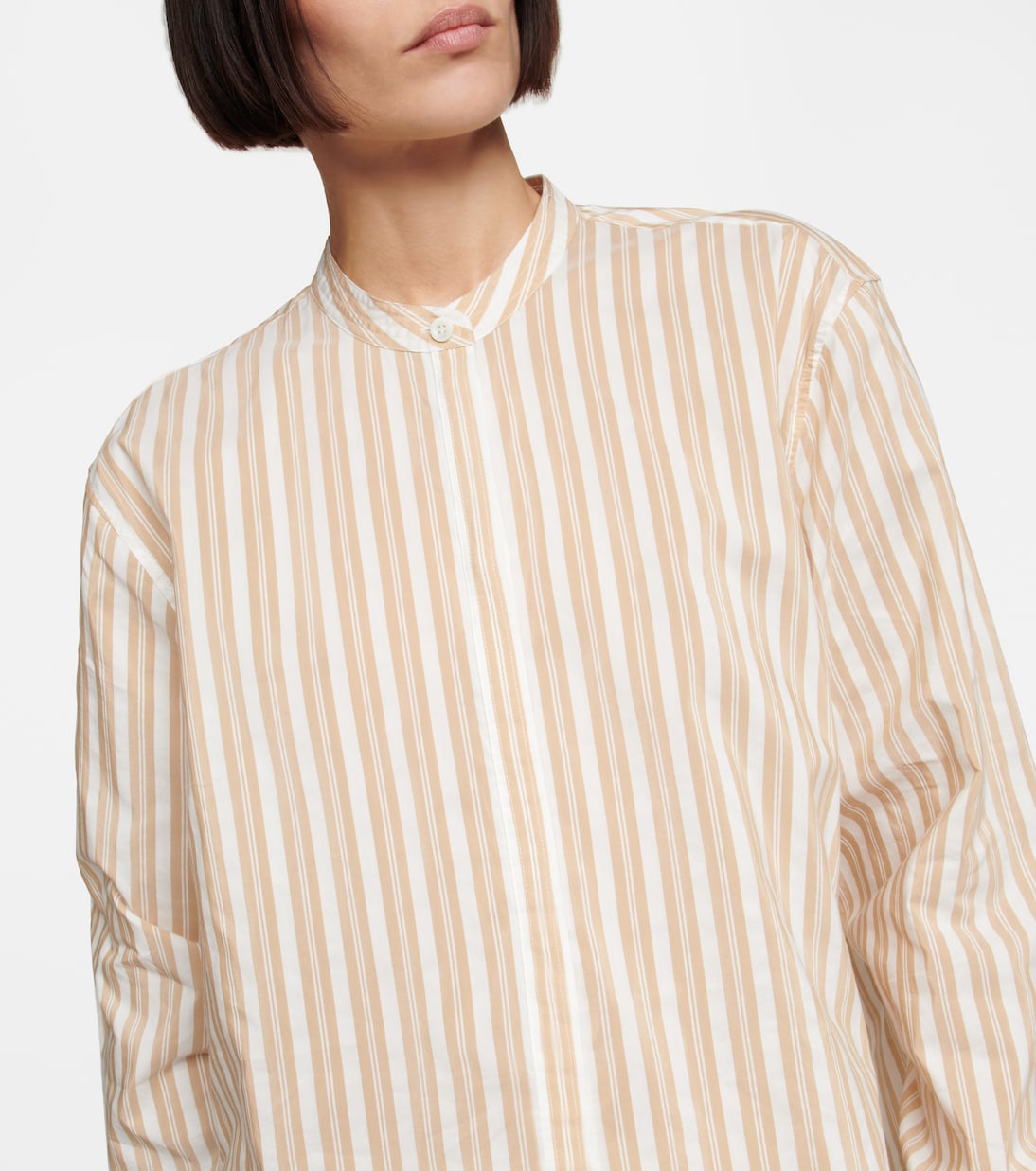 Chemise rayée en coton et soie | Toteme