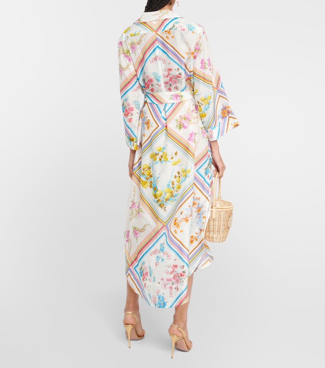 Vestido midi Halcyon de seda floral | Zimmermann