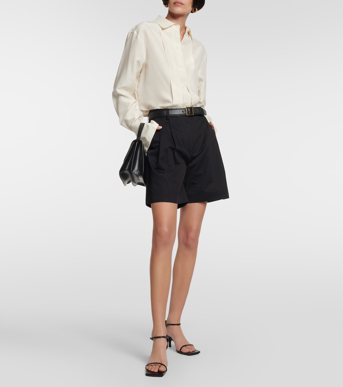 Shorts Bermuda in twill a vita media | Toteme