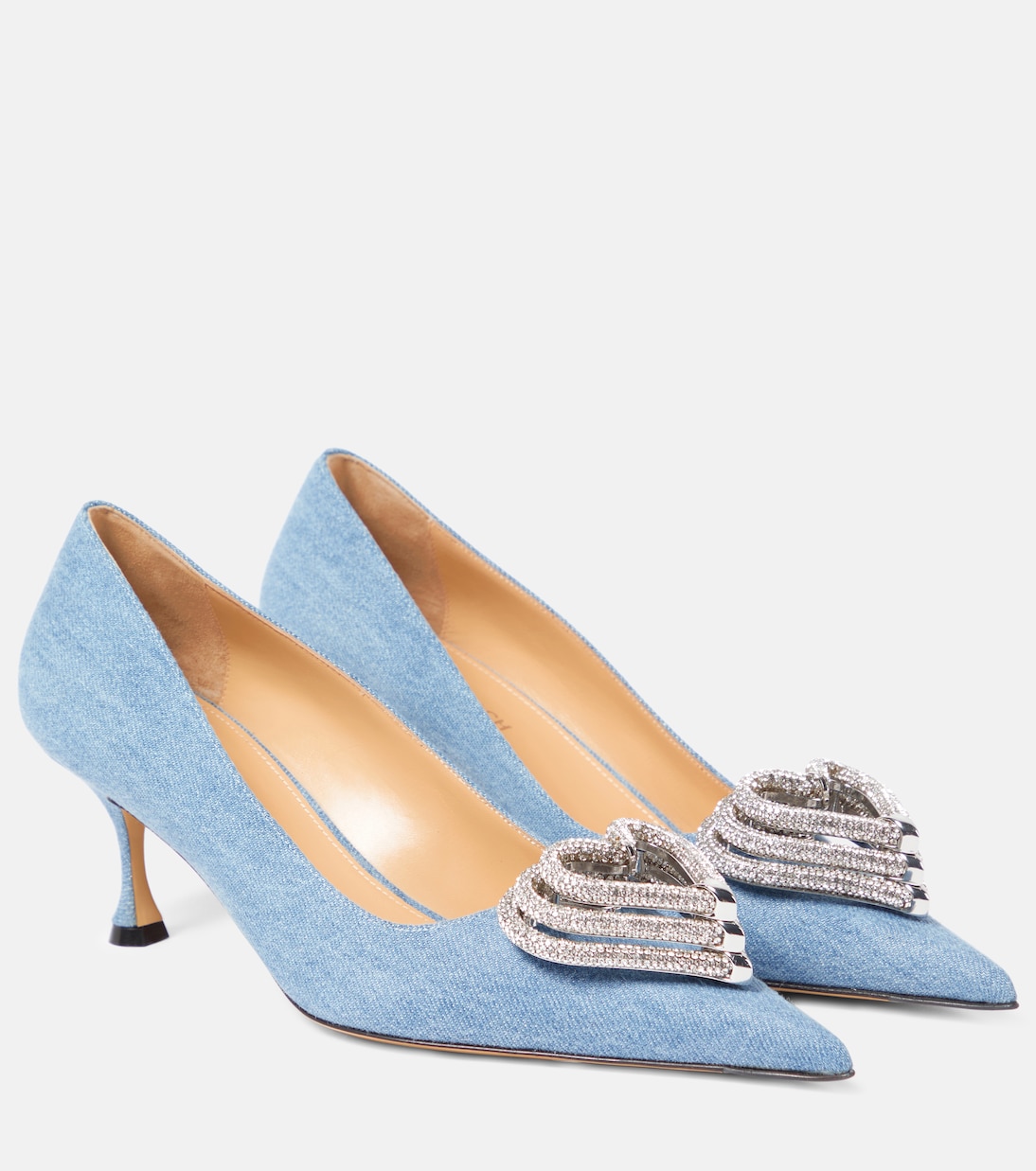 Triple Heart 60 denim pumps | Mach & Mach