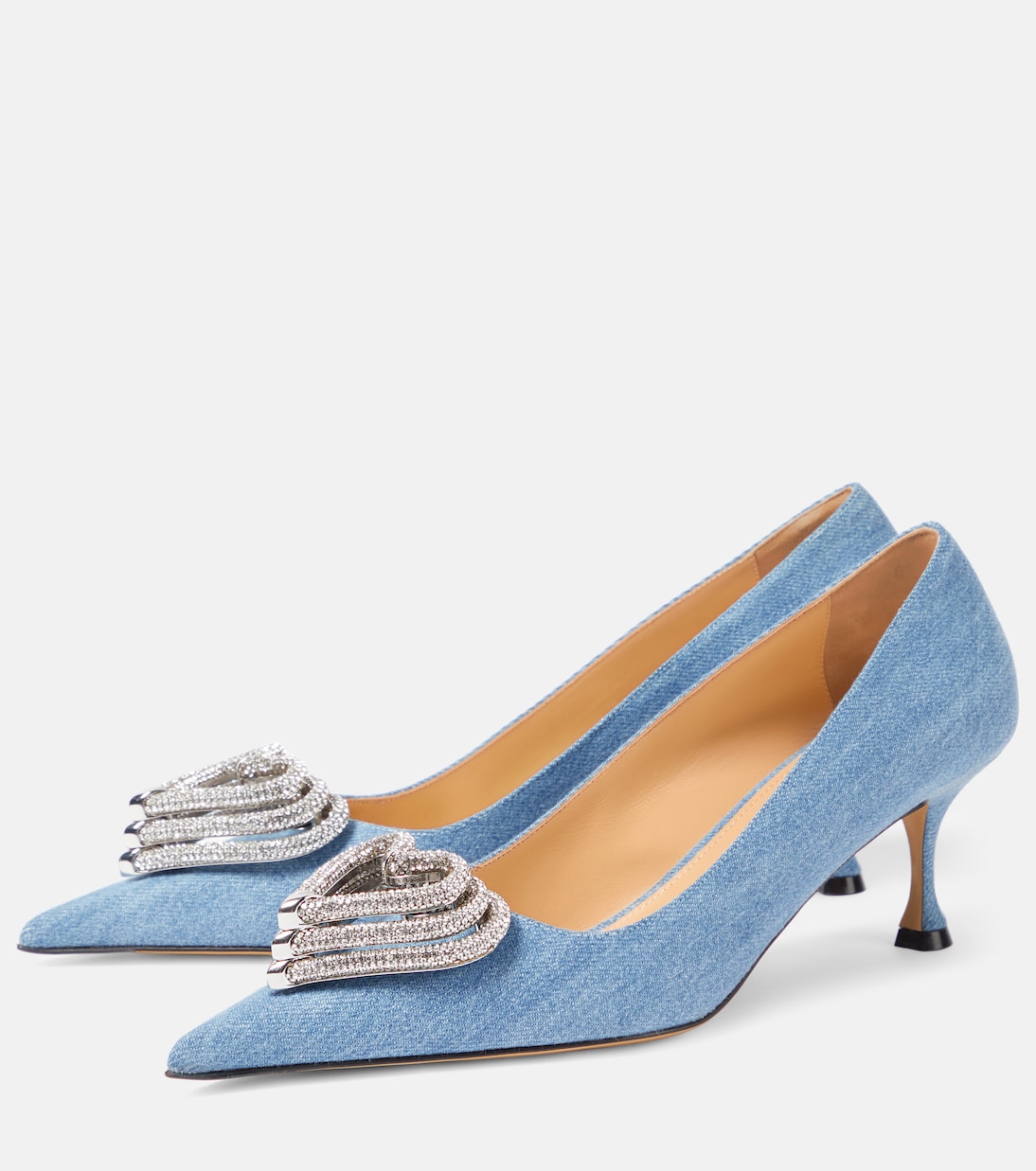 Triple Heart 60 denim pumps | Mach & Mach