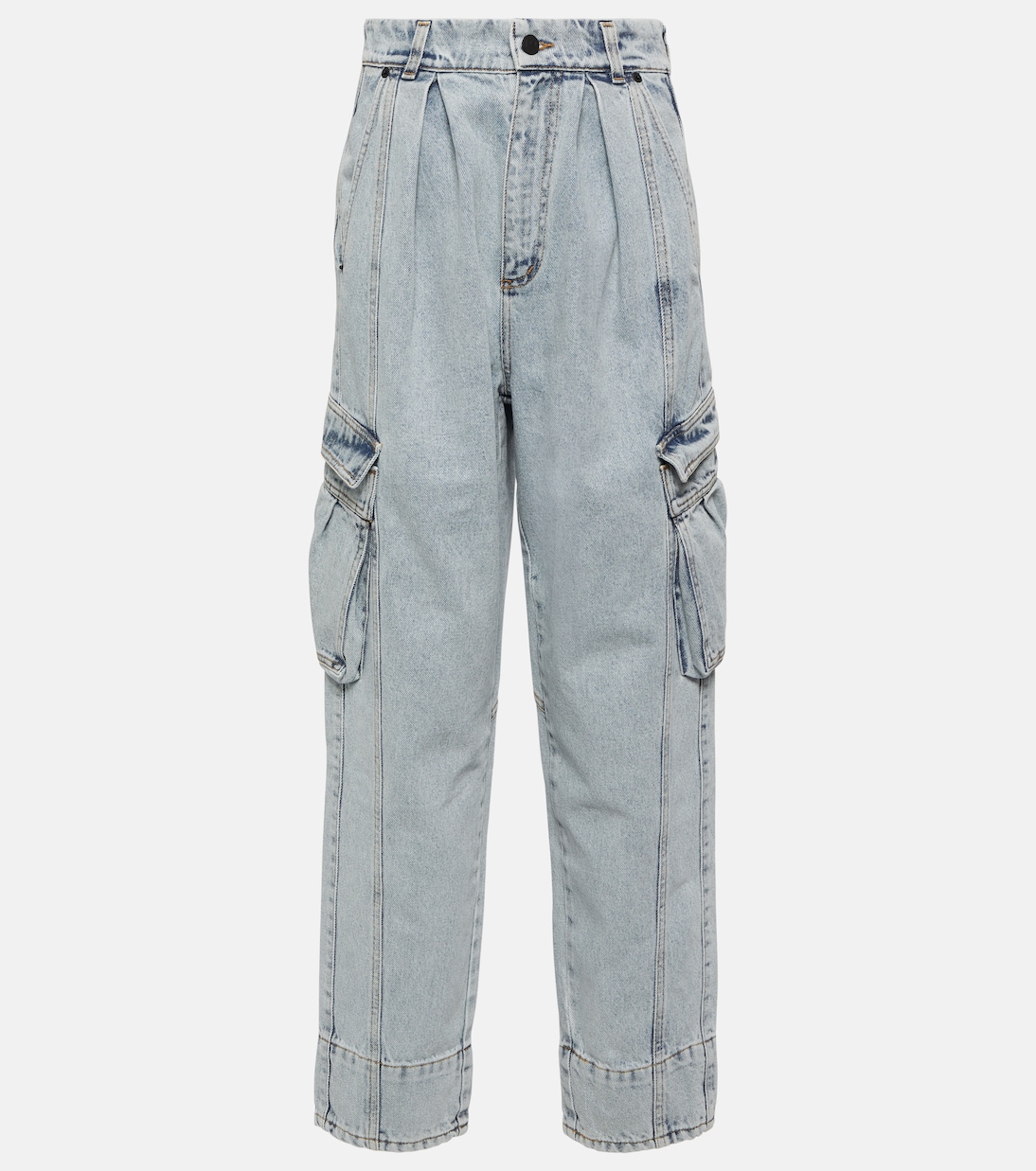 Jeans cargo a vita alta | The Mannei
