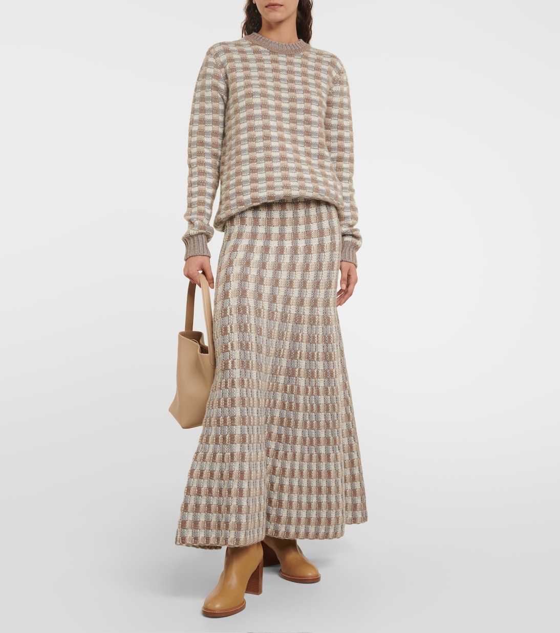 Pull Chez en cachemire à carreaux | Gabriela Hearst