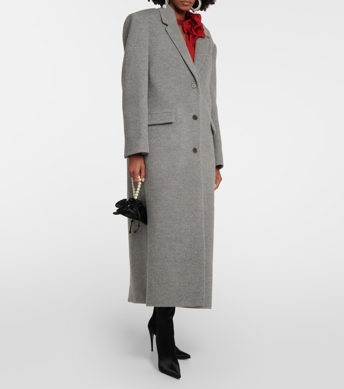 Single-breasted alpaca and wool coat | Magda Butrym