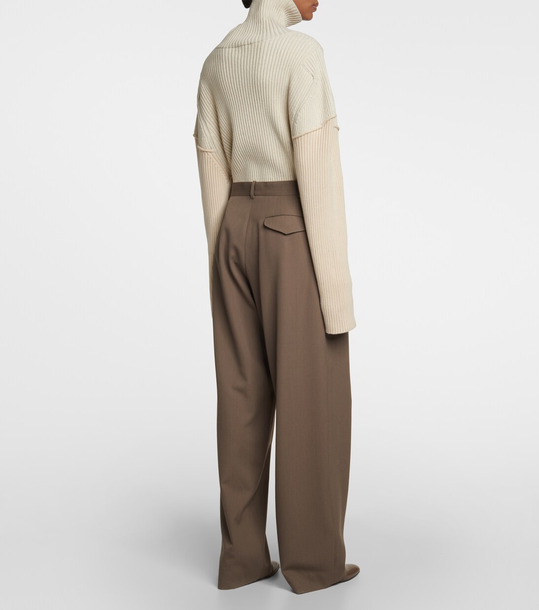 Pantaloni Rufos a gamba larga in twill | The Row