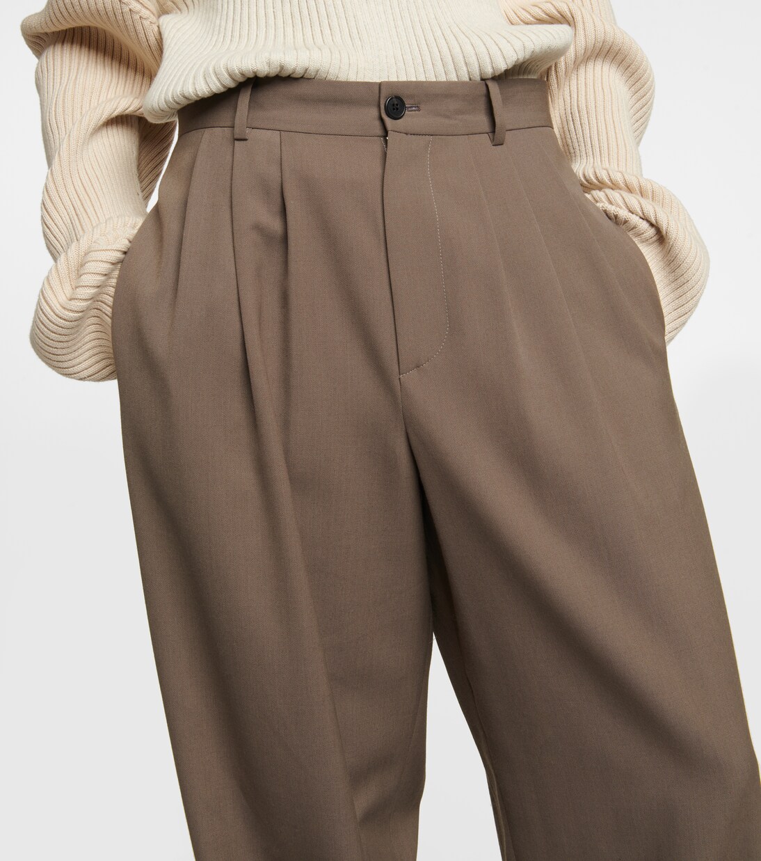 Pantaloni Rufos a gamba larga in twill | The Row
