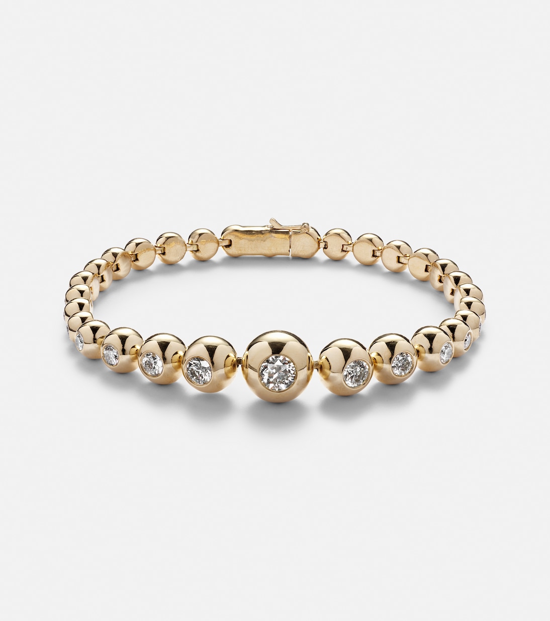Bracciale sportivo in oro 18kt con diamanti, design moderno per giovani - Collezione Audrey by Melissa Kaye
