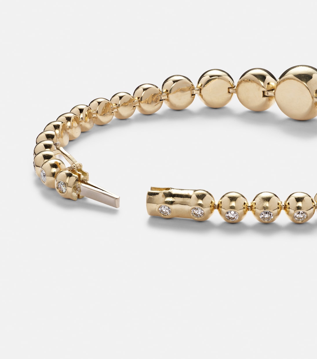 Bracciale sportivo in oro 18kt con diamanti, design moderno per giovani - Collezione Audrey by Melissa Kaye