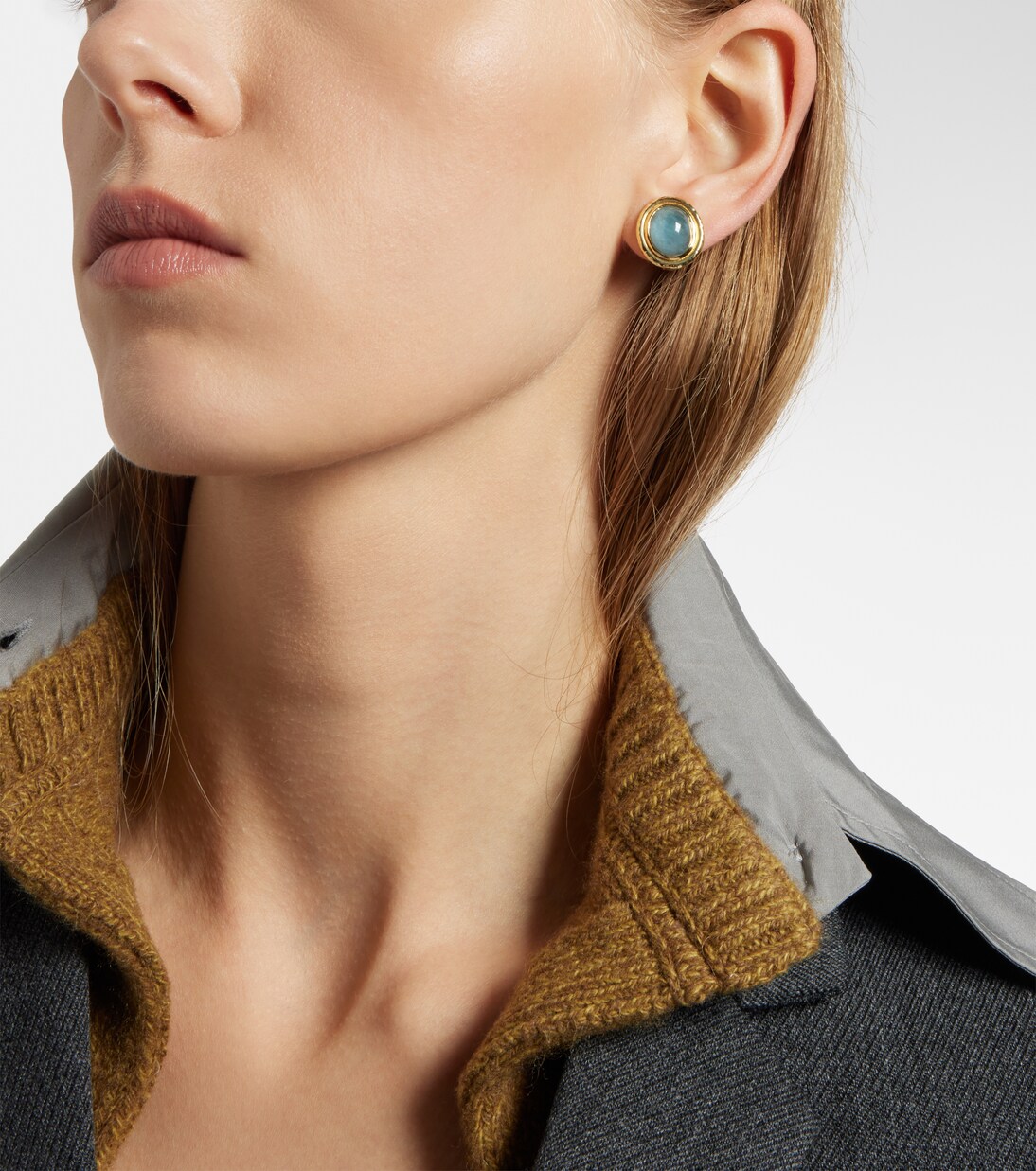 Orecchini in oro 18kt Horizon di Octavia Elizabeth con acquemarine eleganti
