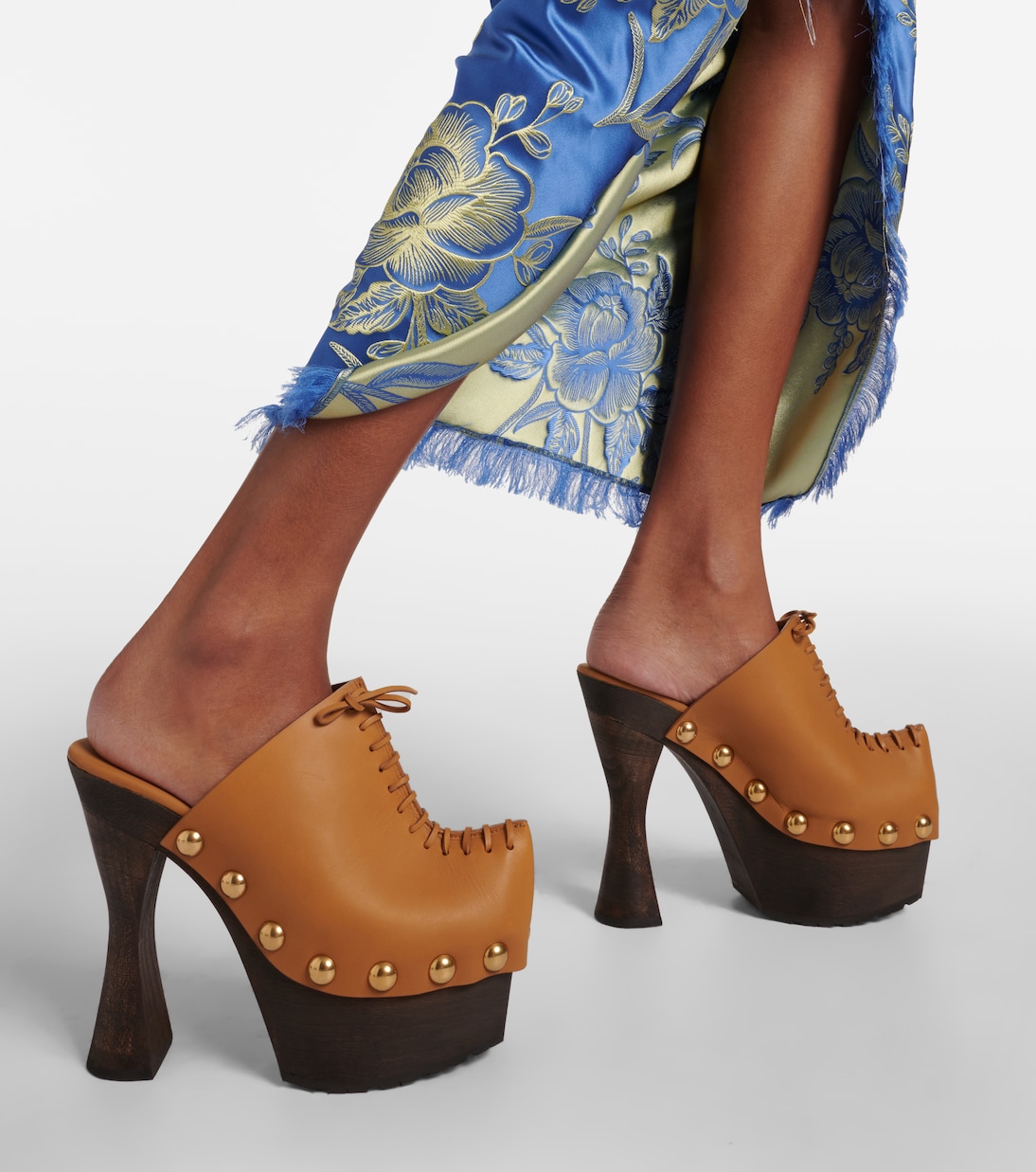 Plateau 90 leather pumps | Etro