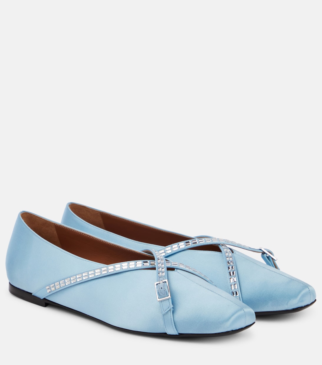 Verzierte Ballerinas Cara aus Satin | D'Accori