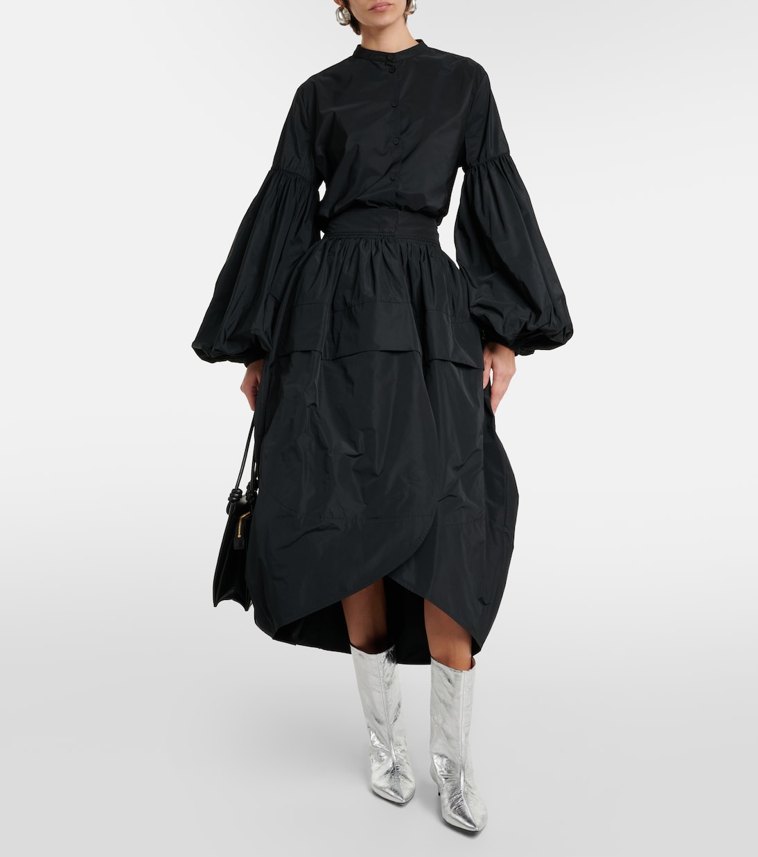 Metallic leather ankle boots  | Jil Sander