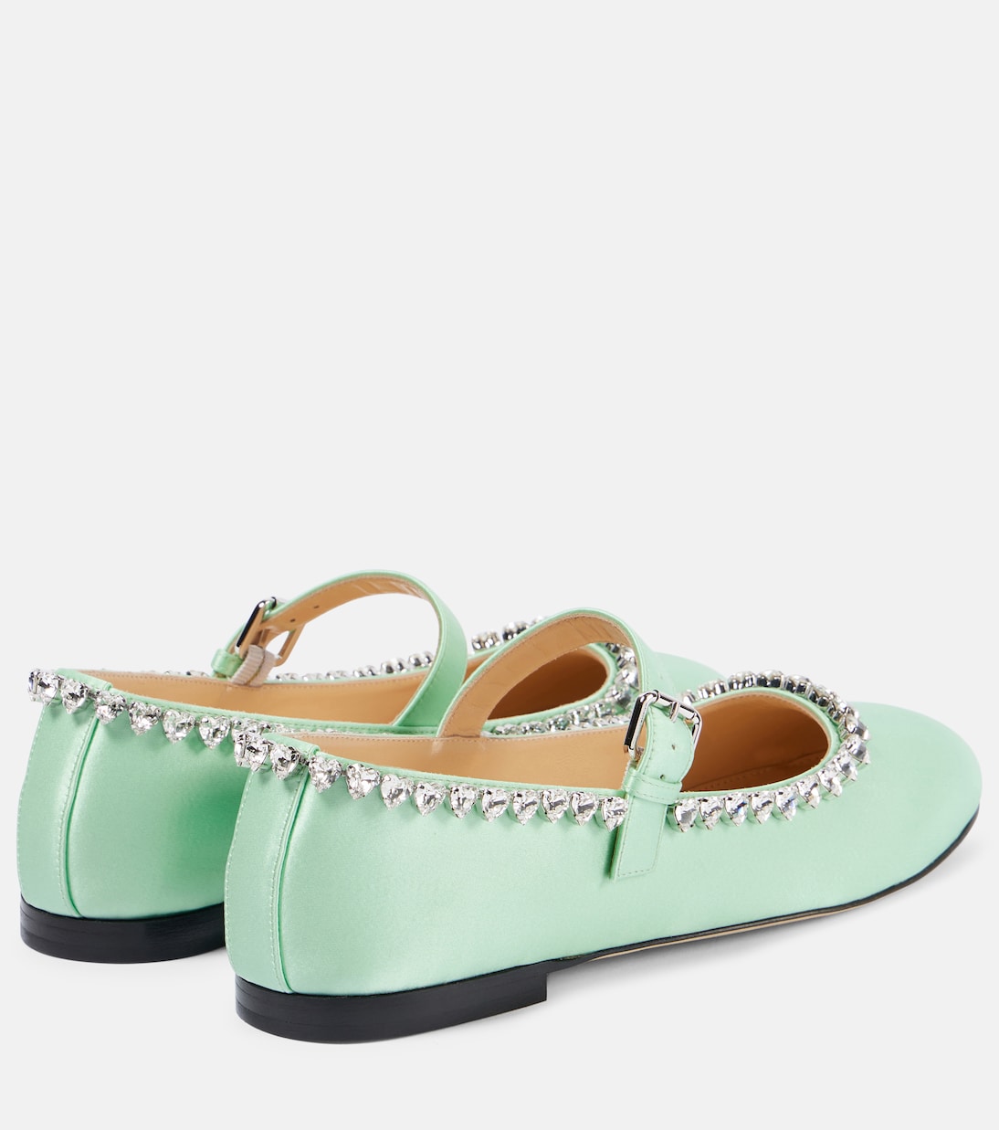 Audrey embellished satin Mary Jane flats | Mach & Mach