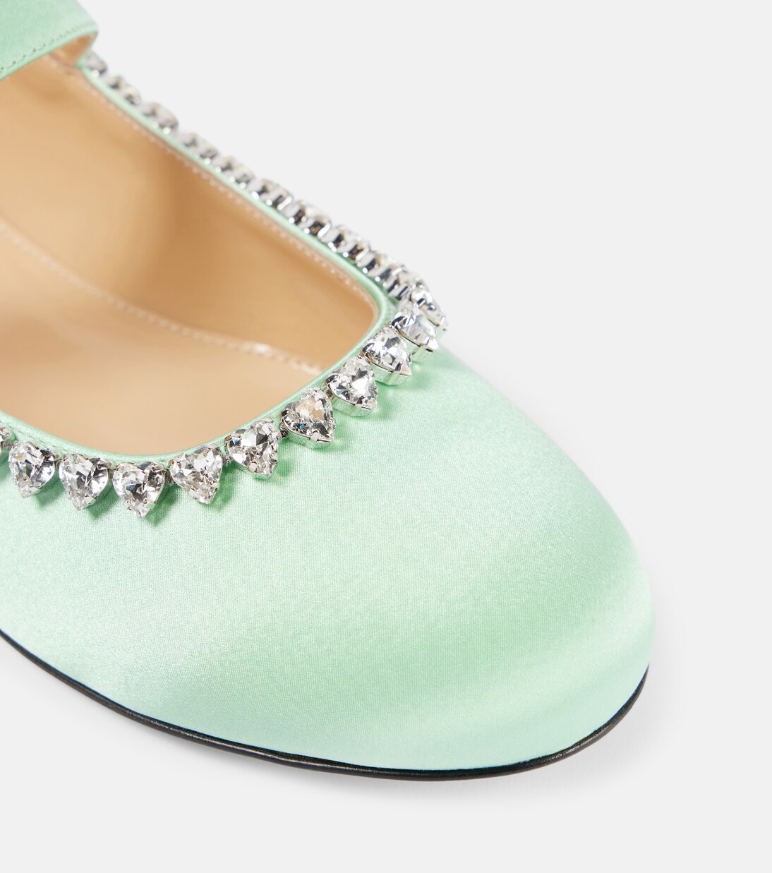 Audrey embellished satin Mary Jane flats | Mach & Mach