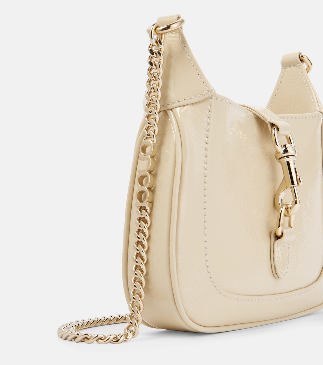 Schultertasche Gucci Jackie Notte Mini aus Lackleder | Gucci
