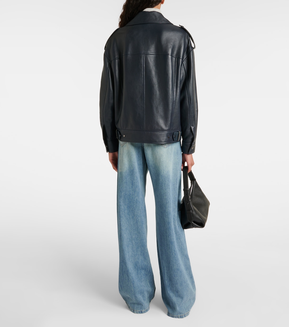 Giacca biker in pelle | Brunello Cucinelli