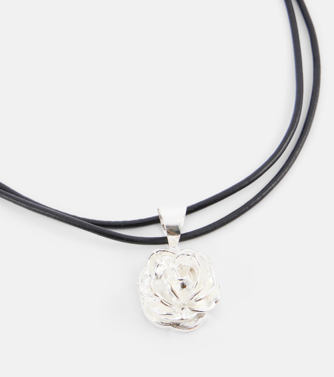 Collana Rose in argento sterling e pelle | Magda Butrym