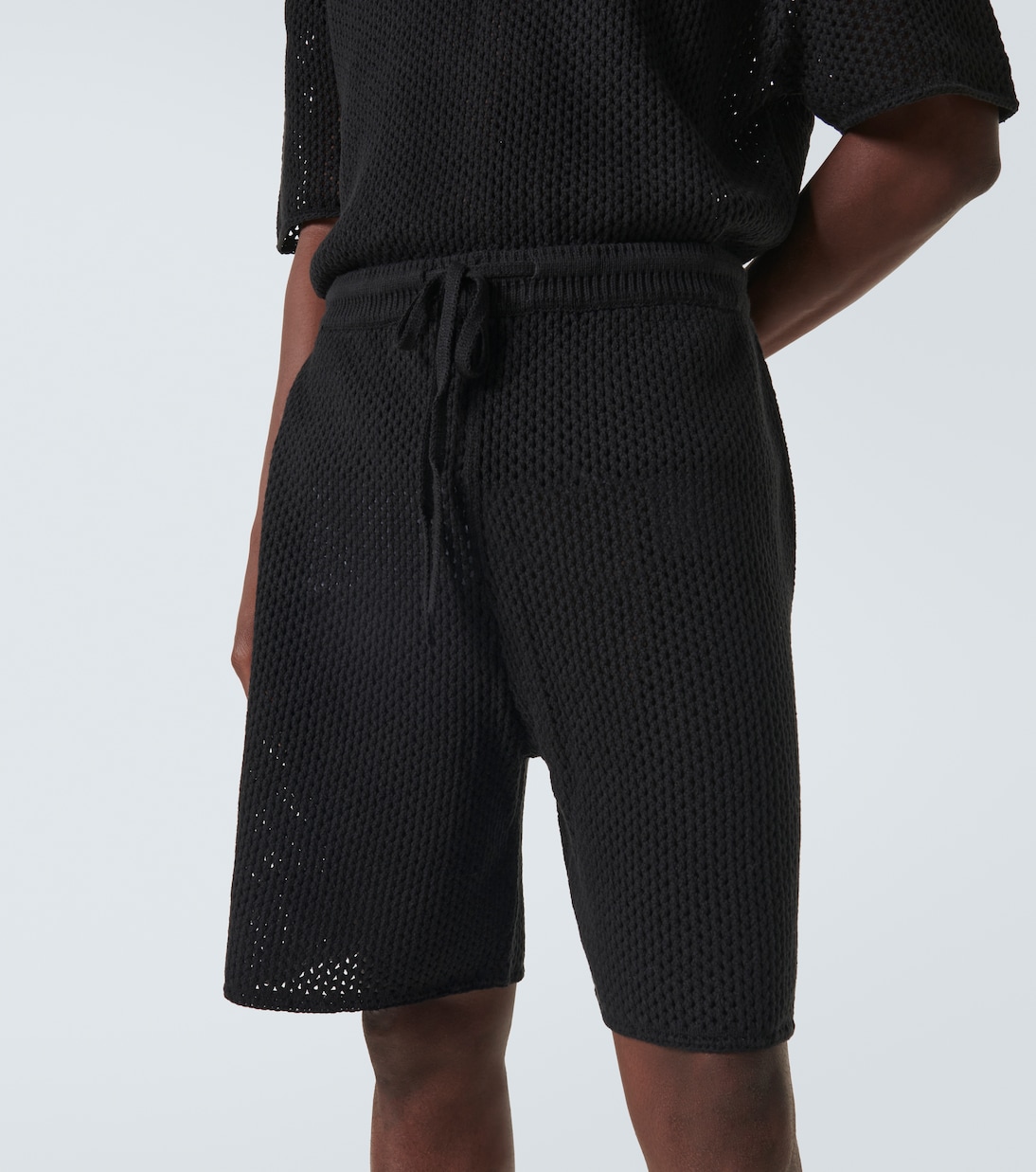 Shorts de croché de mezcla de algodón | Commas