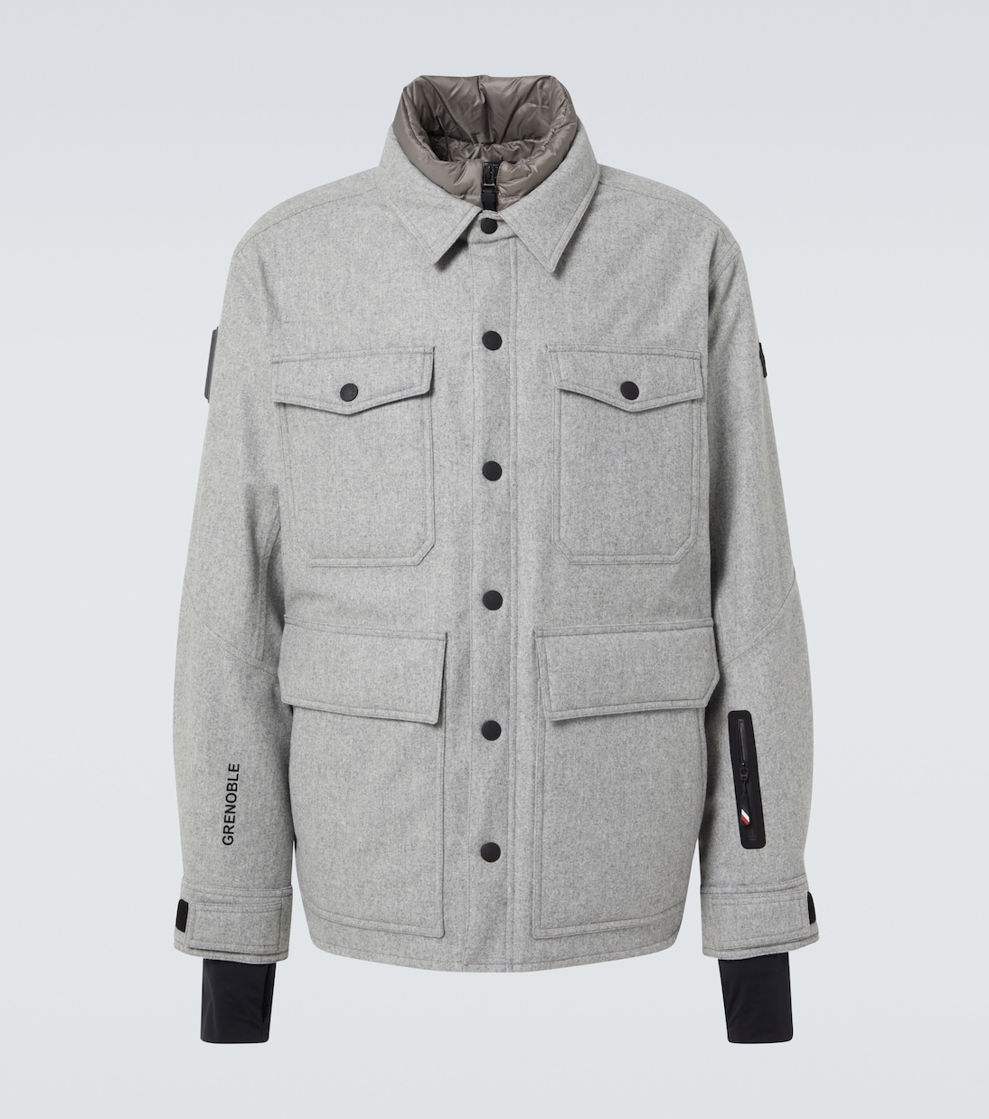 Antuco virgin wool down jacket in grey Moncler Grenoble Mytheresa