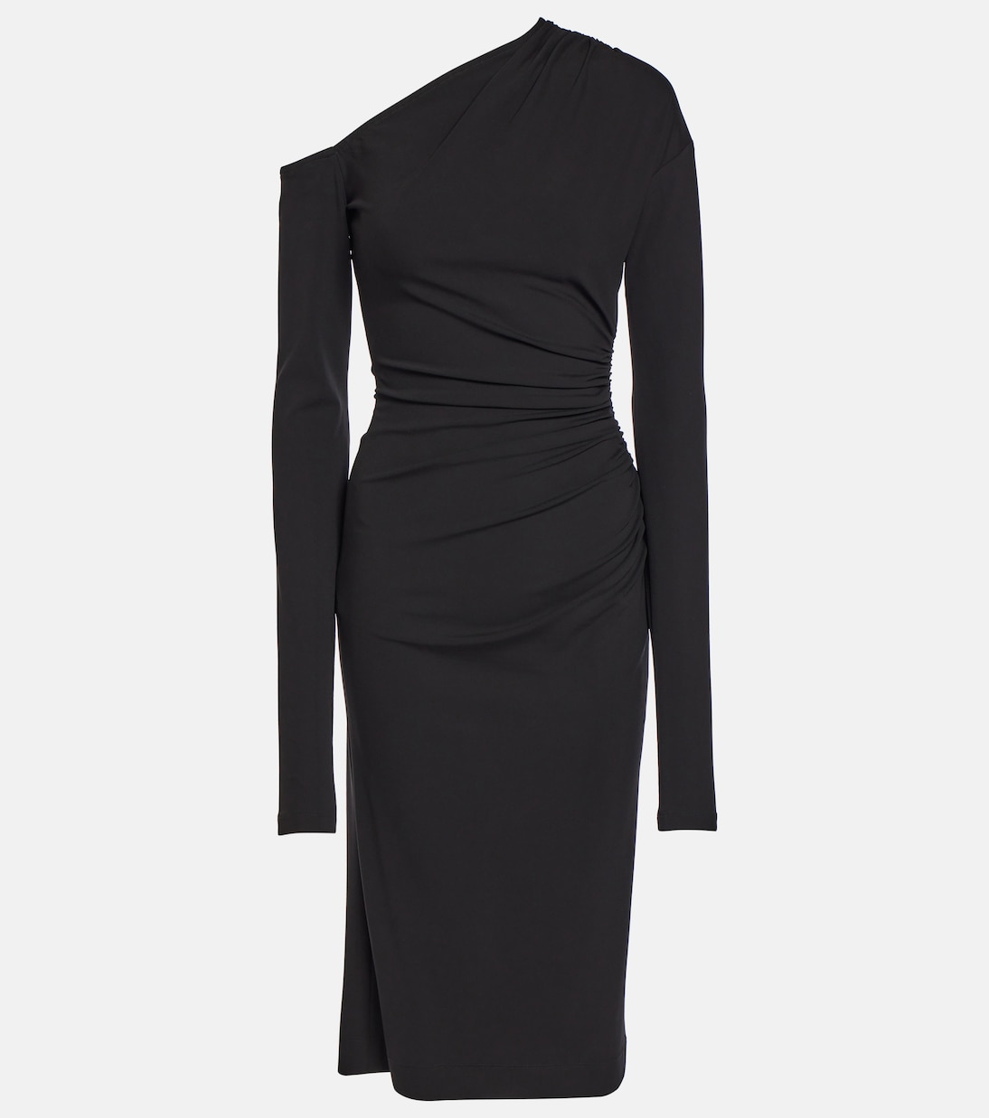 Draped jersey midi dress in black Dolce Gabbana Mytheresa