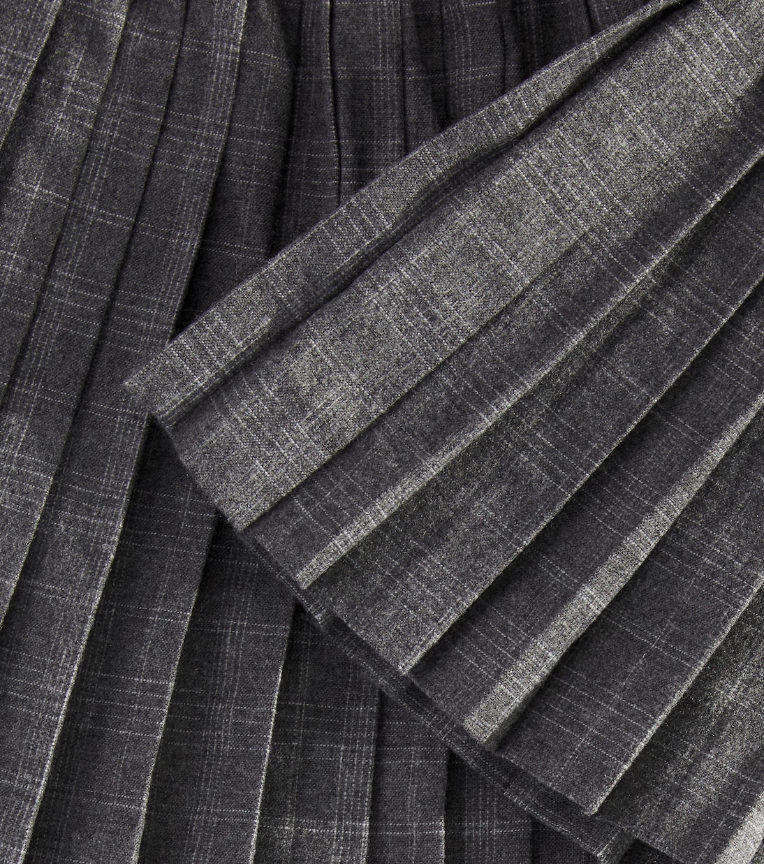 Jais pleated checked flannel skirt | Bonpoint