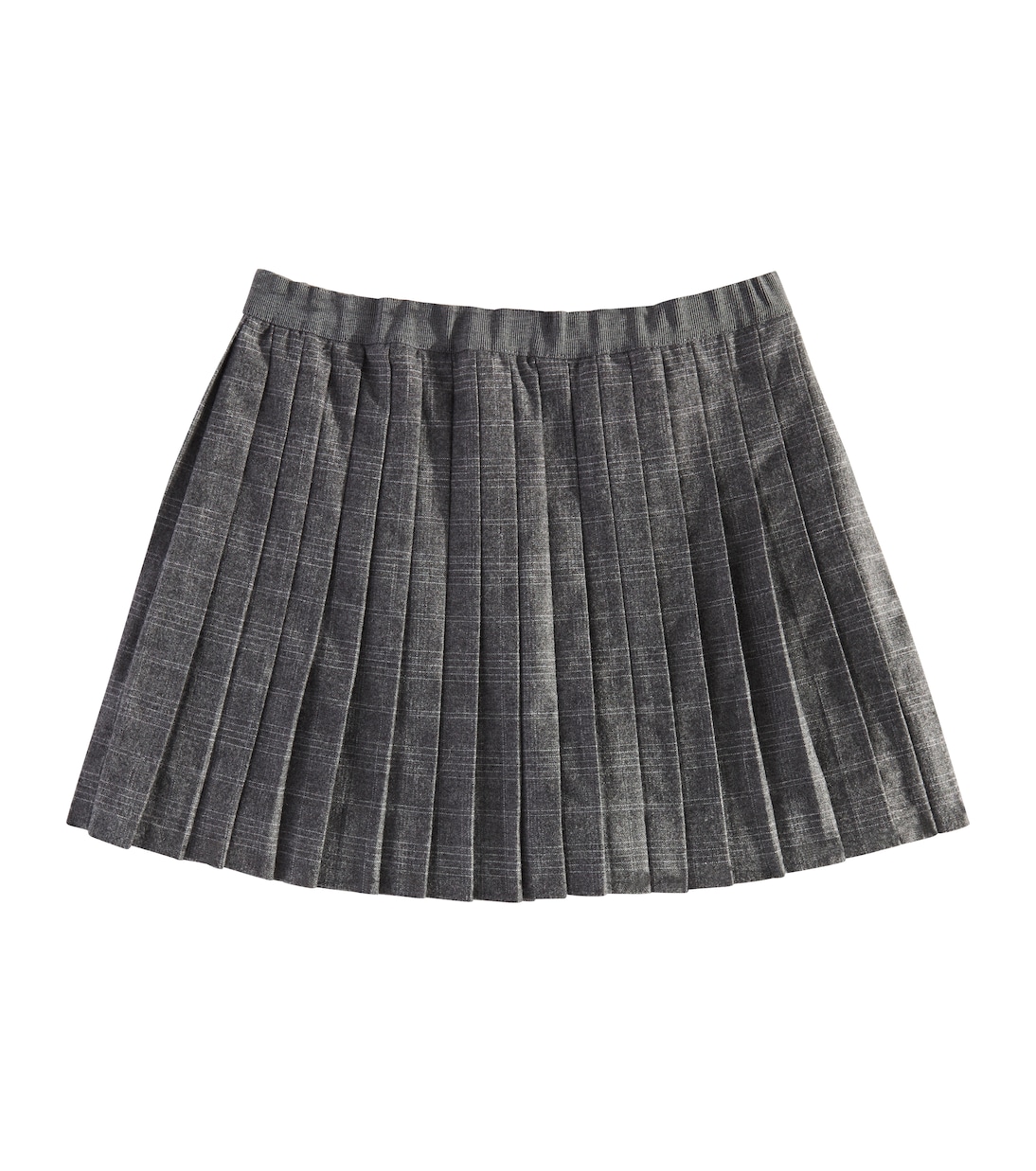 Jais pleated checked flannel skirt | Bonpoint