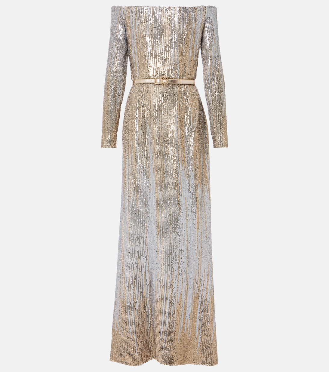 Sequined off-shoulder gown | Elie Saab