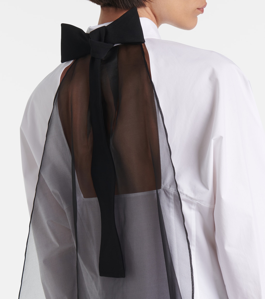 Poplin Power bow-detail cotton-blend poplin shirt | Dorothee Schumacher