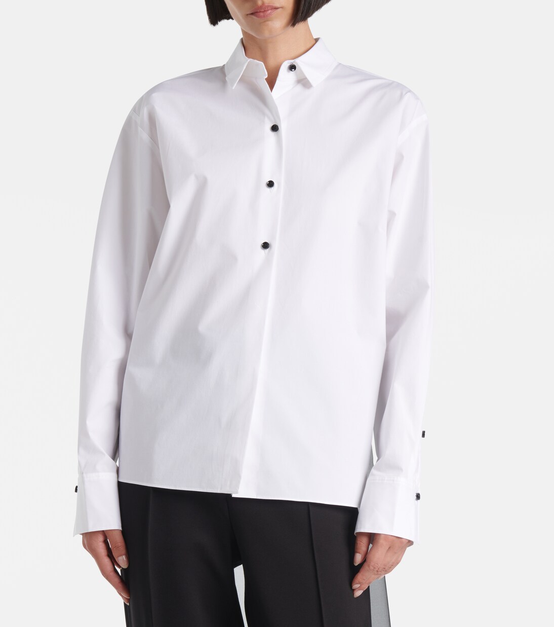 Poplin Power bow-detail cotton-blend poplin shirt | Dorothee Schumacher