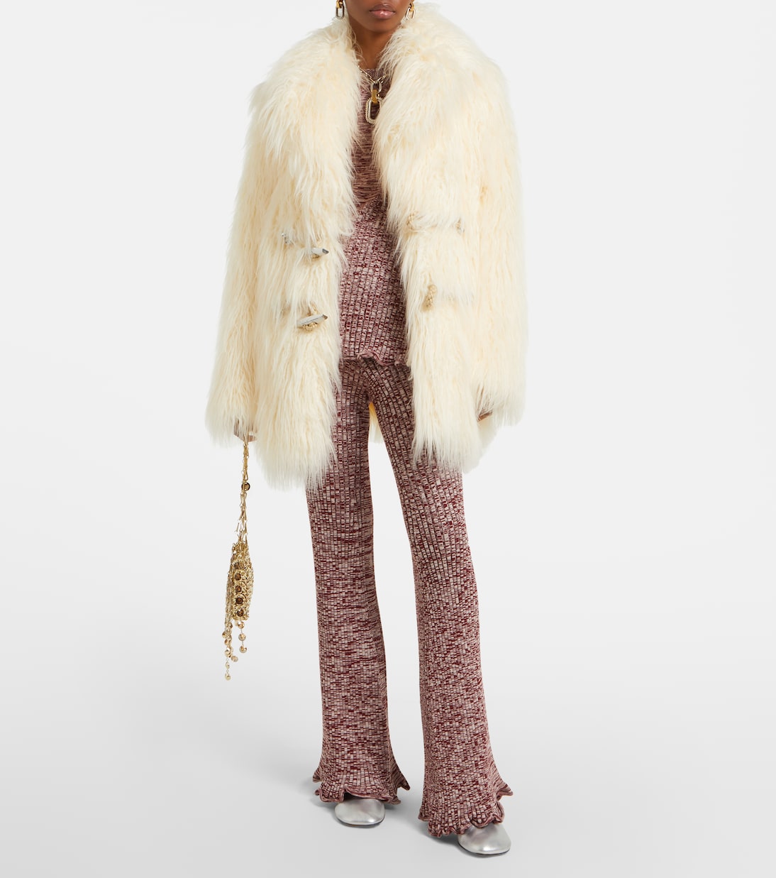 Faux shearling jacket | Rabanne