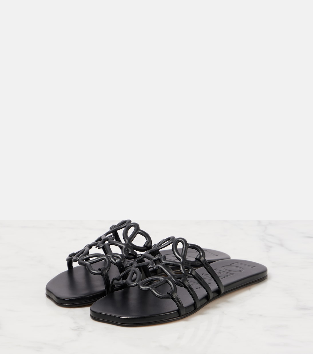 Petal Anagram leather slides | Loewe