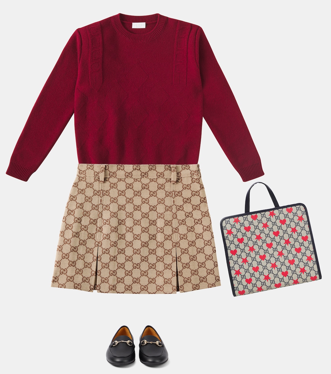 Borsa con finiture in pelle in canvas GG | Gucci Kids