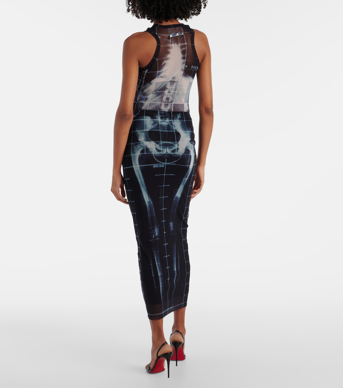 Printed tulle bodysuit | Jean Paul Gaultier