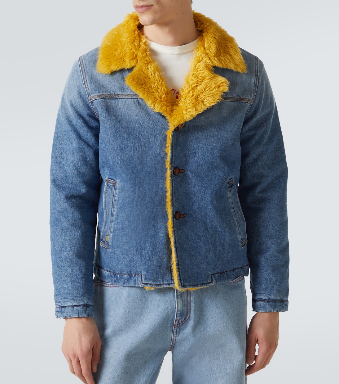 Giacca di jeans con shearling sintetico | ERL