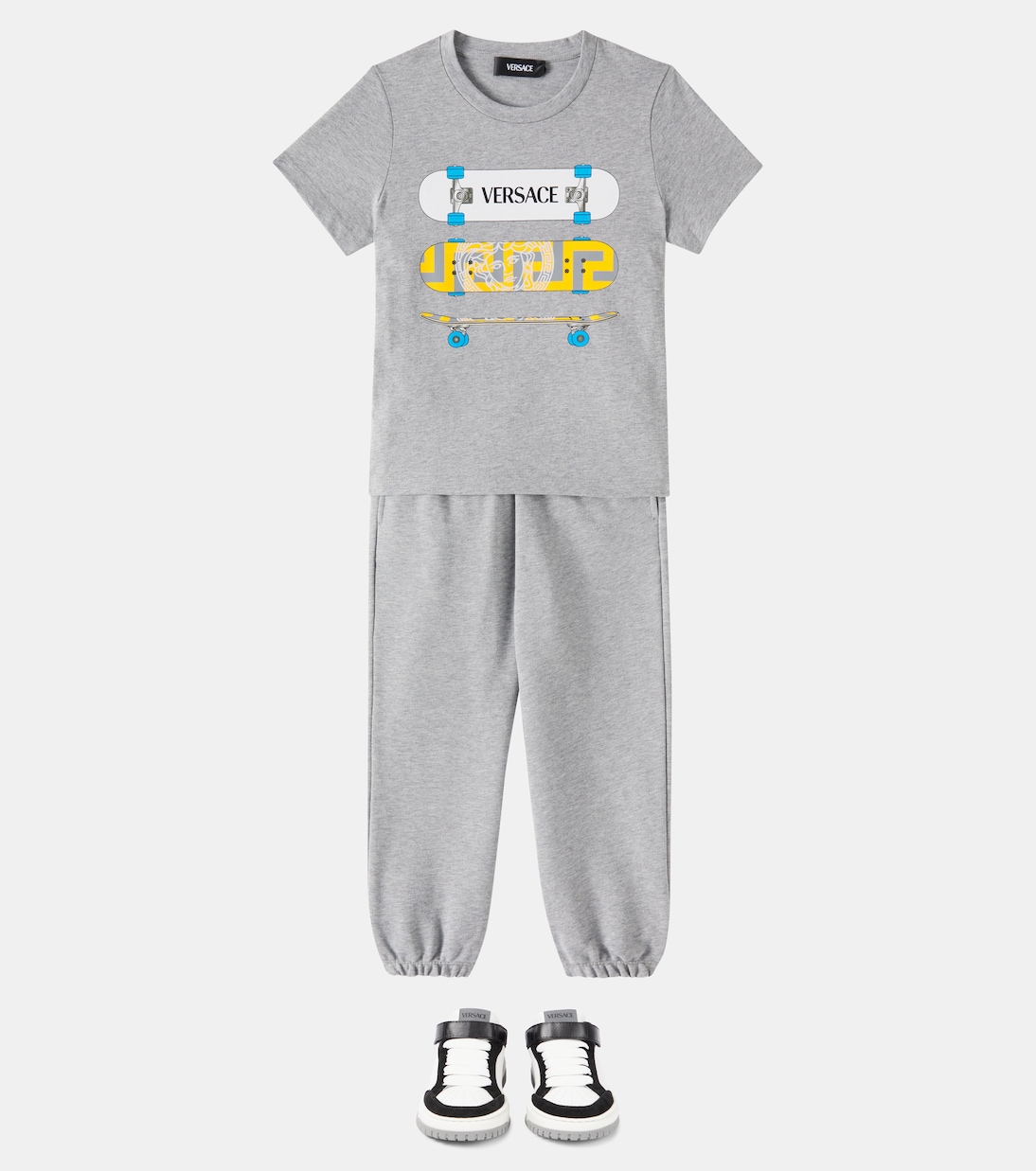 Camiseta de jersey de algodón estampada | Versace Kids